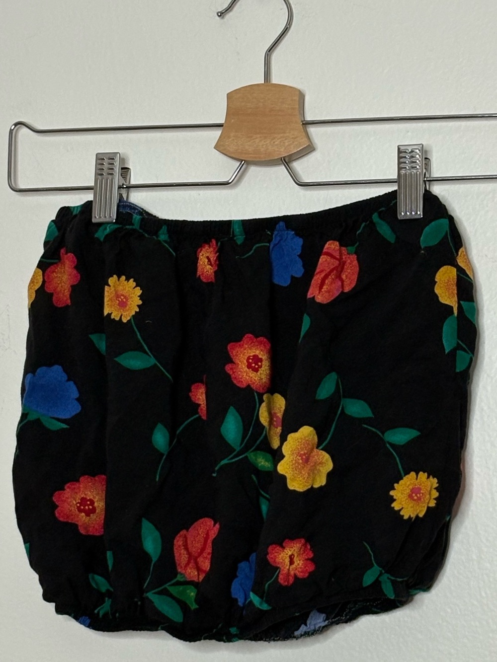 Urban Renewal Black Skort with Multicolor Floral Print